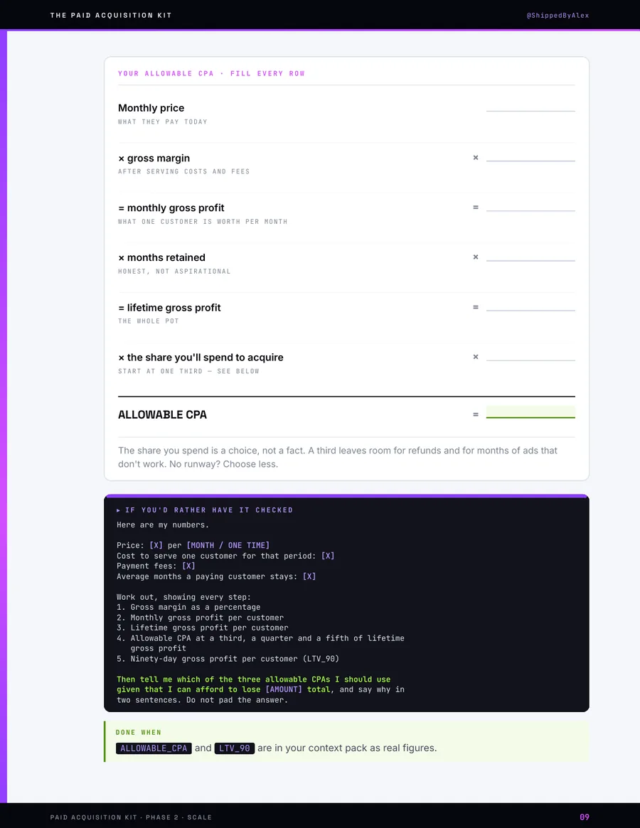 The AI SaaS Paid Acquisition Kit — page 9
